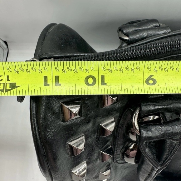 Aldo Studded Black Faux Leather Y2K Handbag - Picture 10 of 15